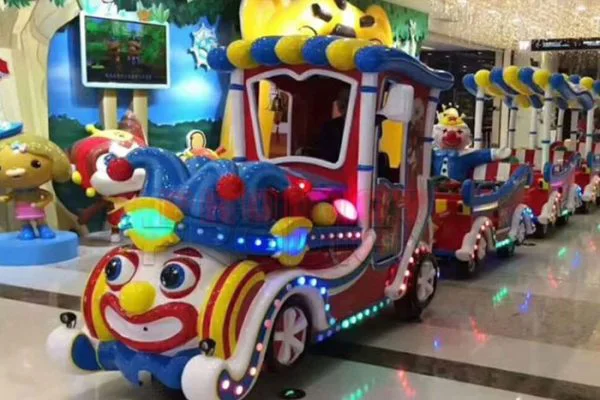 16-Seats-Clown-Trackless-Train-for-Sale Tren sin vías con forma de payaso de 16 plazas en venta