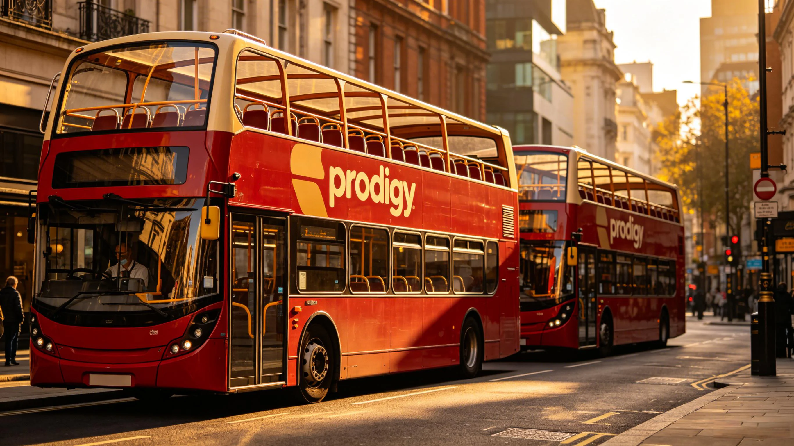 Open top double decker bus